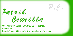 patrik csurilla business card